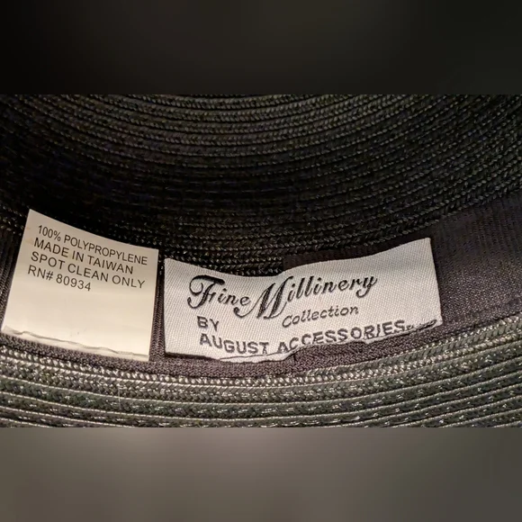 Fine Millinery by August Accessories Black Women's Hat with a Ribbon Bow Detail. - Picture 4 of 7